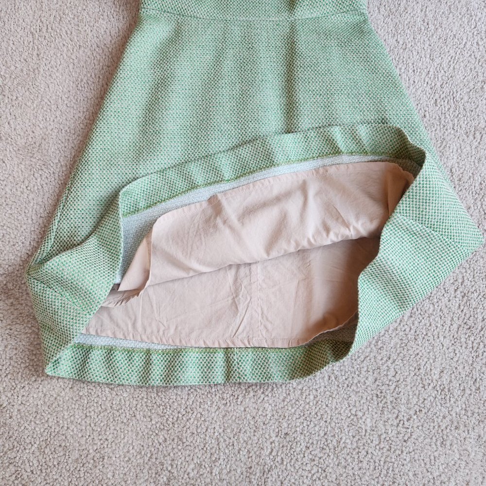 NWOT Banana Republic Green Tweed Fit Flare Dress - Picture 5 of 12